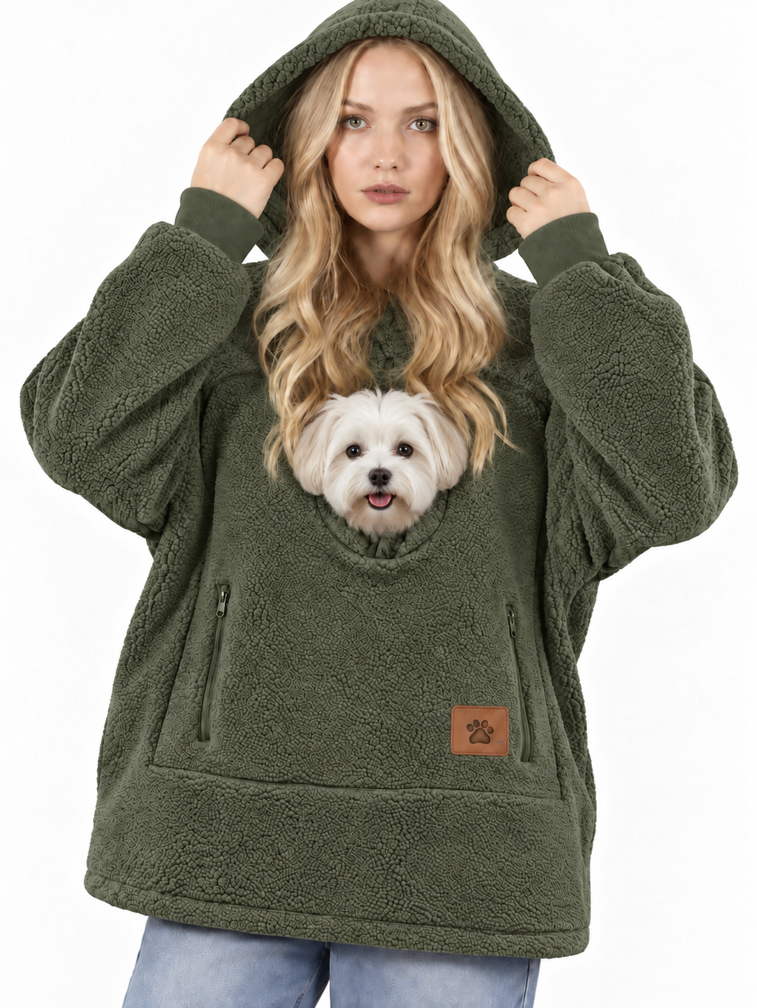 PawPouch Hoodie - Sage