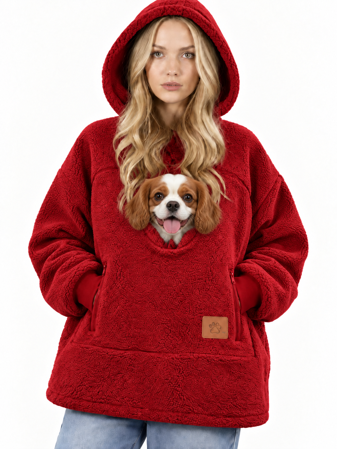 PawPouch Hoodie - Red