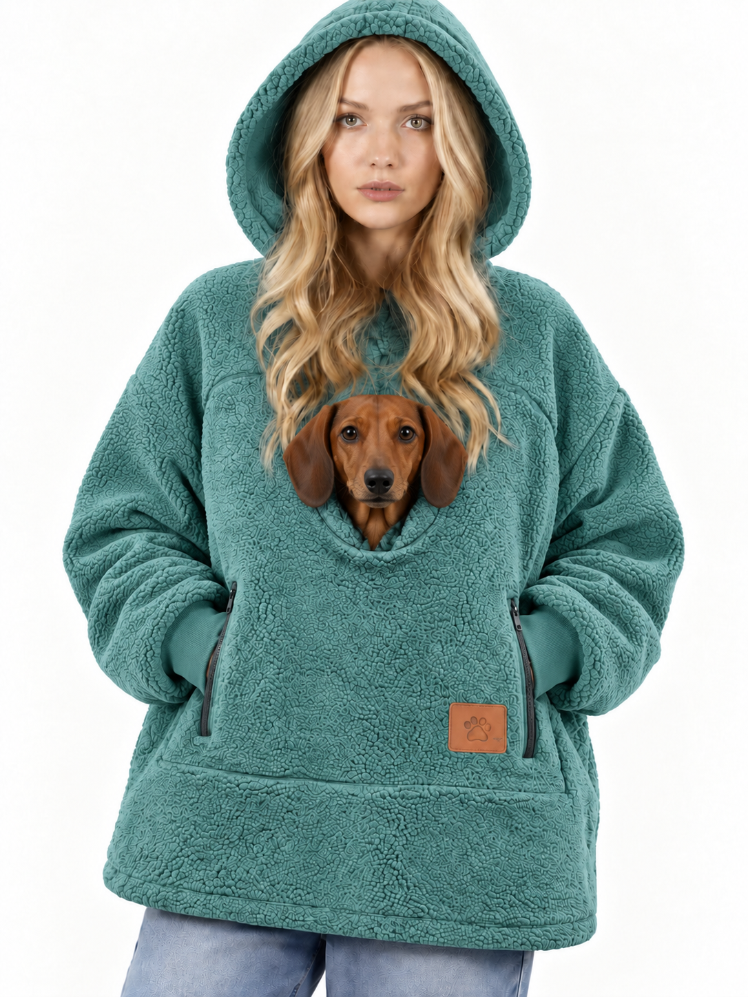 PawPouch Hoodie - Cyan