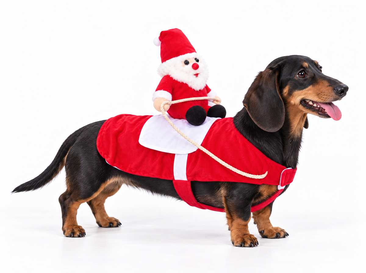 SantaPaws™ - Santa Claus Riding Dog Costume