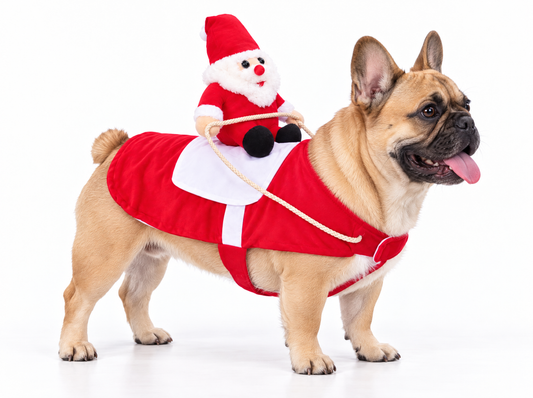SantaPaws™ - Santa Claus Riding Dog Costume