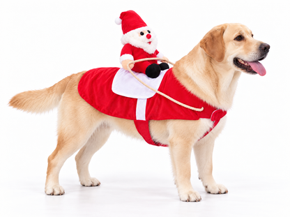 SantaPaws™ - Santa Claus Riding Dog Costume